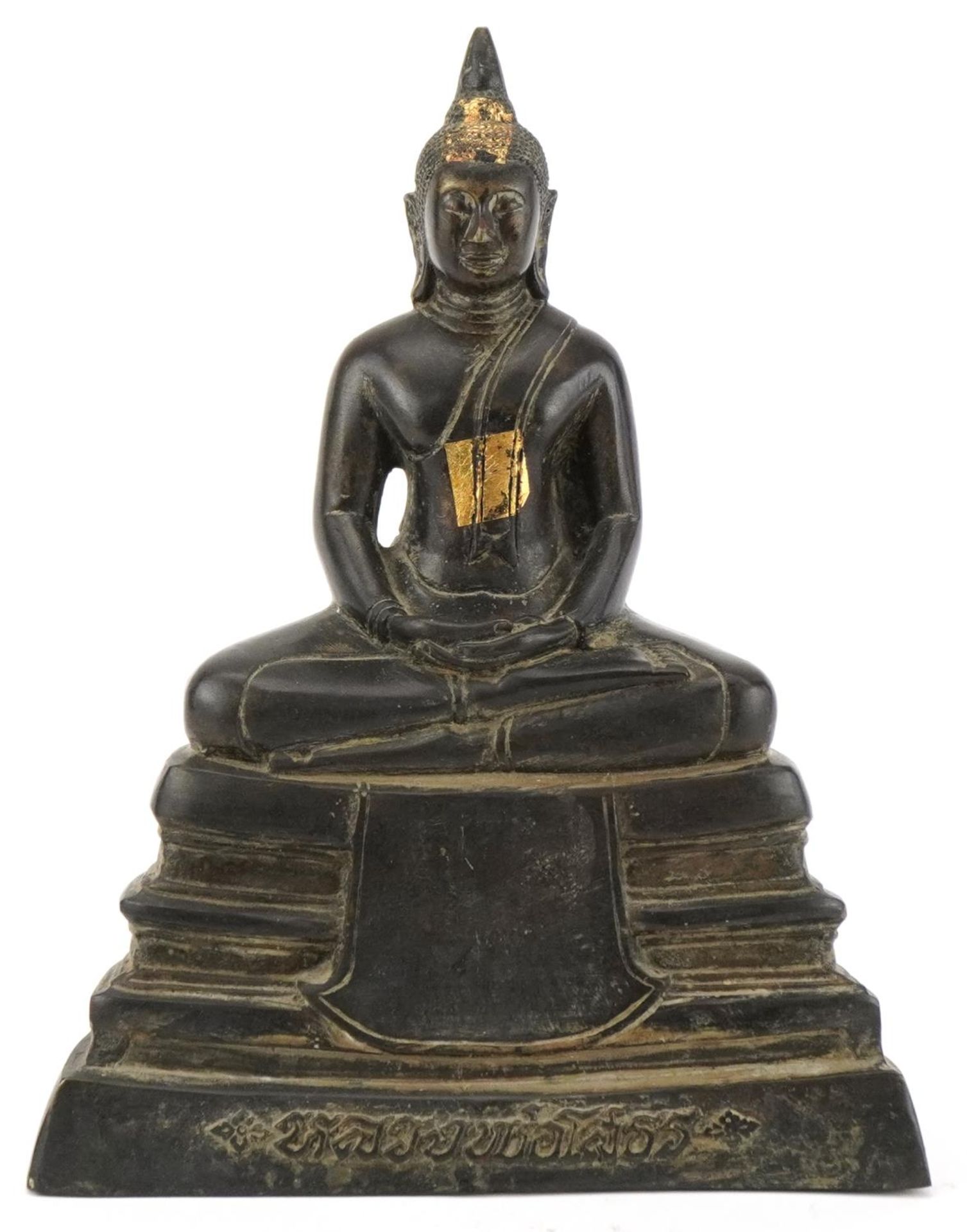 Oriental gilt bronze Buddha, 24cm high