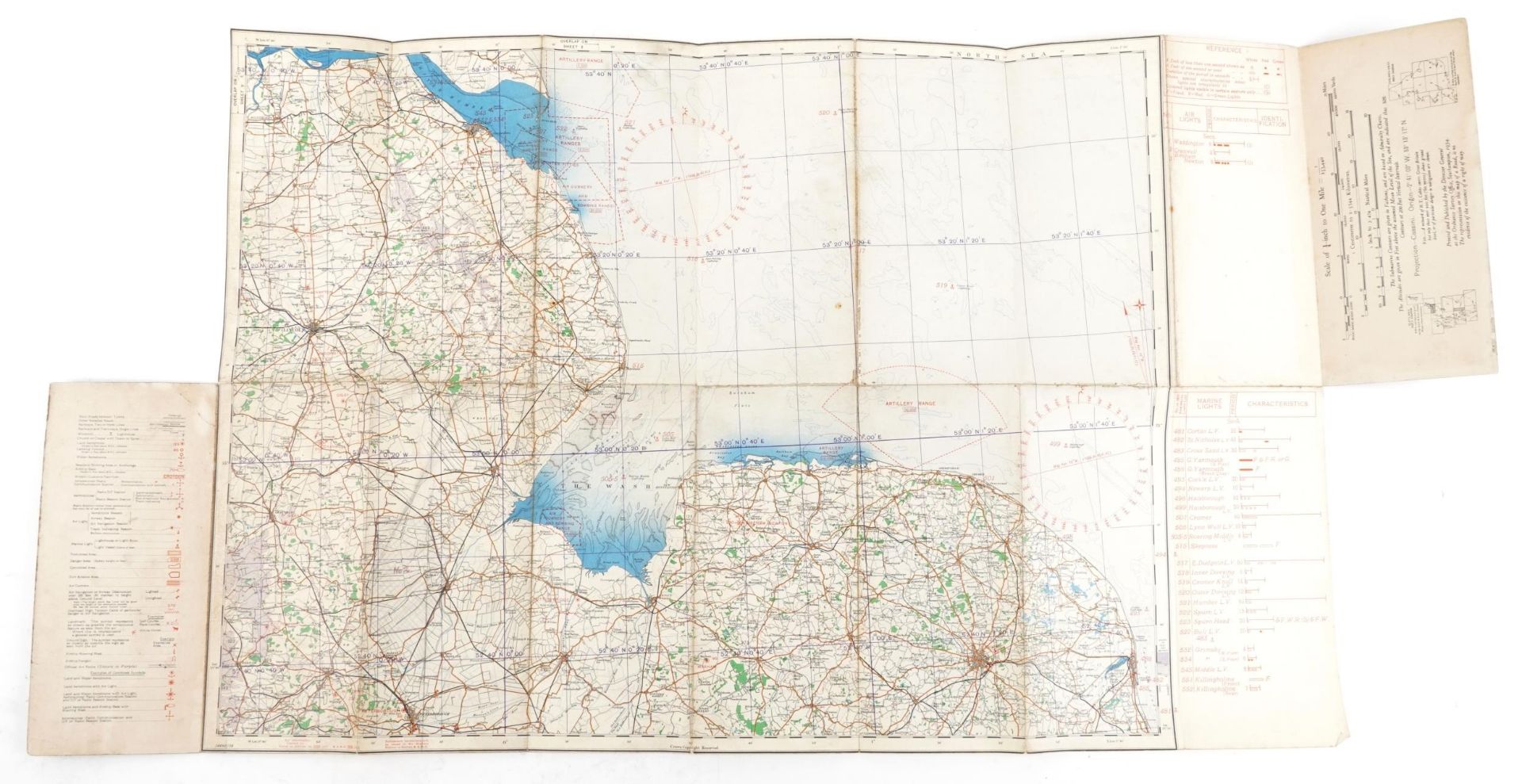 Five military interest RAF aeronautical canvas backed folding maps including England South West - Image 2 of 11