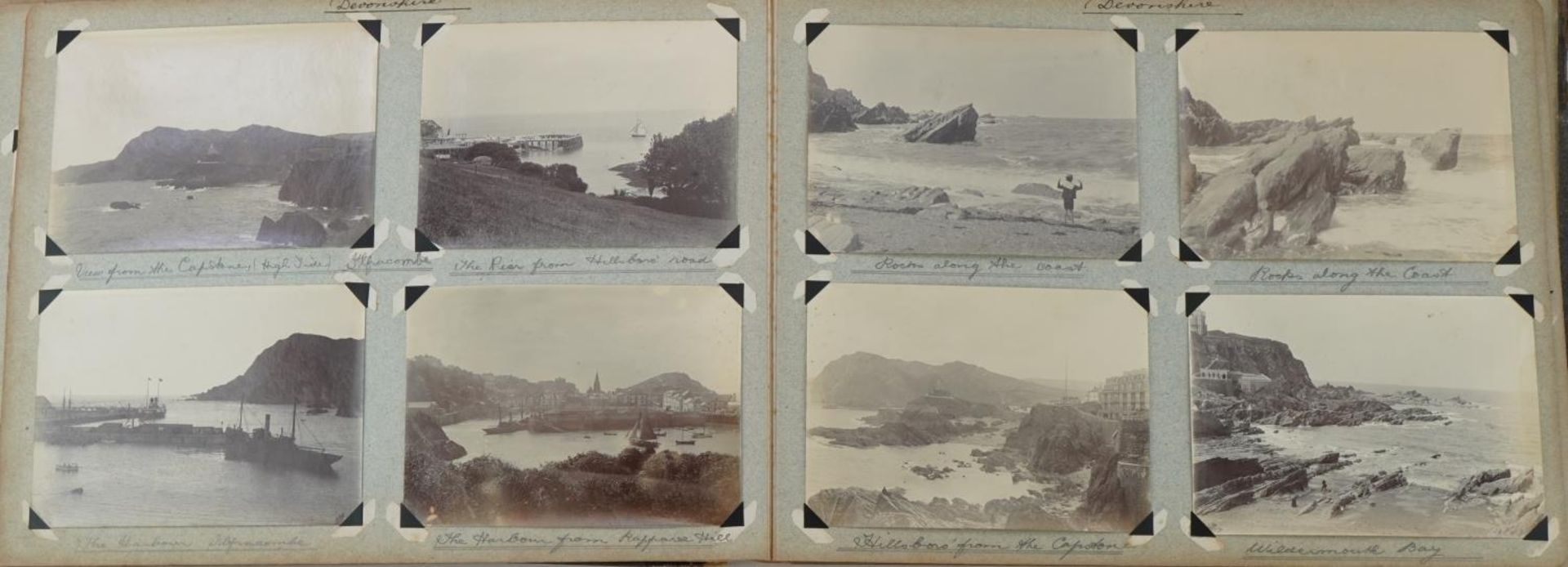 Early 20th century black and white photographs relating to the Isle of Man arranged in an album - Image 17 of 28