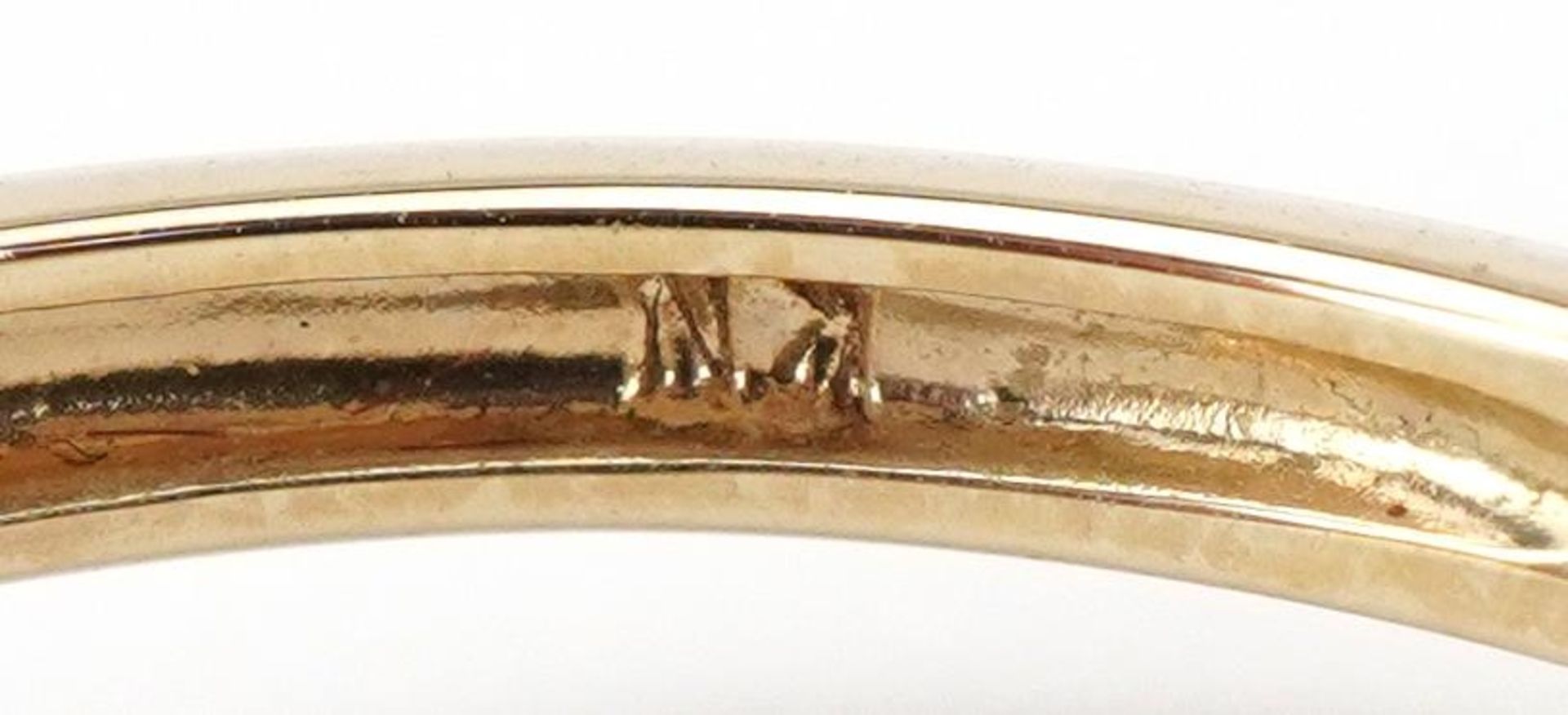 9ct gold iolite and diamond cluster ring, size T, 1.9g - Bild 6 aus 6