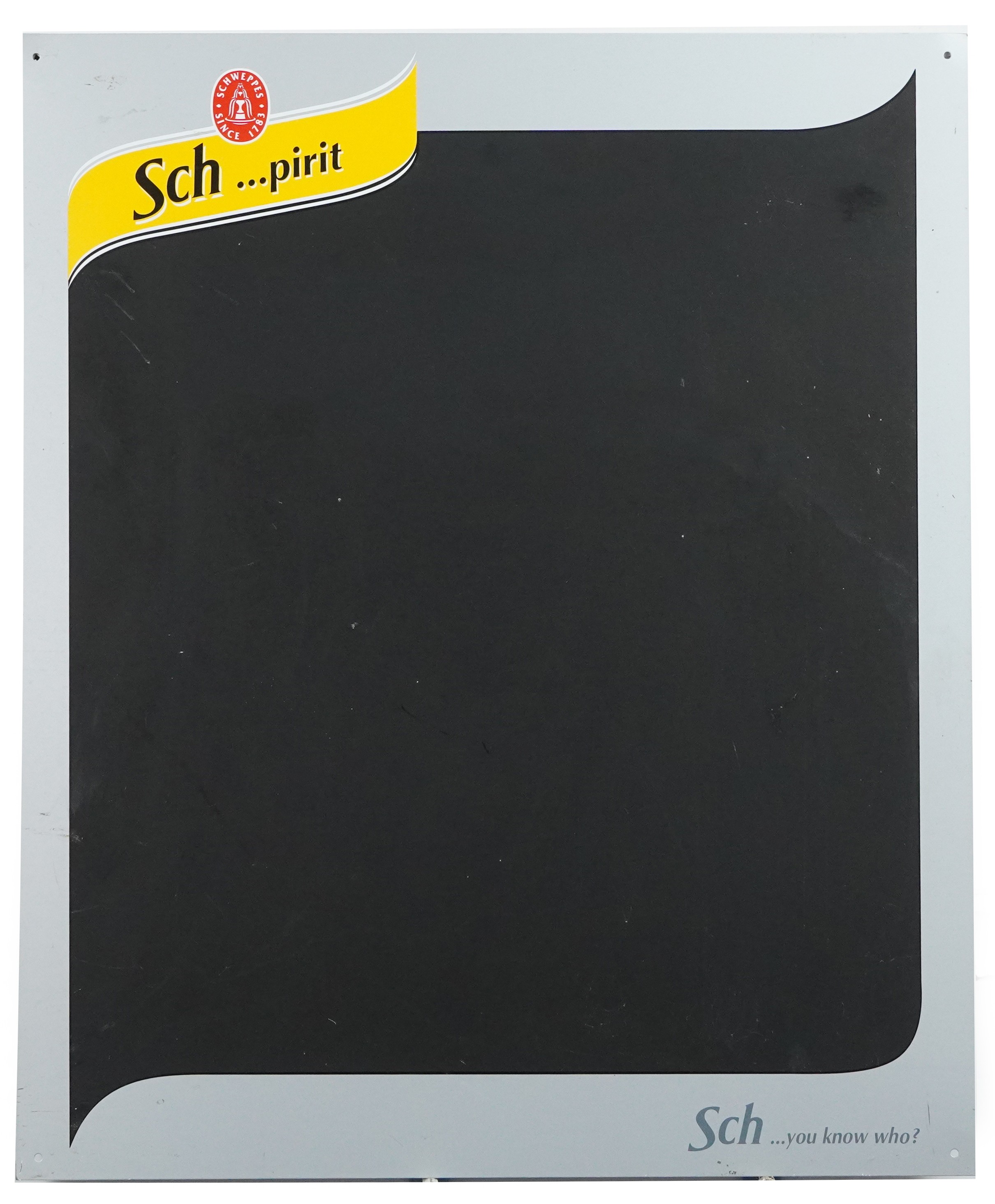 Two Schweppes tin advertising blackboards, each 74cm x 62cm - Bild 2 aus 5