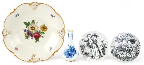 Bavarian and Danish ceramics including two Nymolle Month of the Year wall plaques designed by