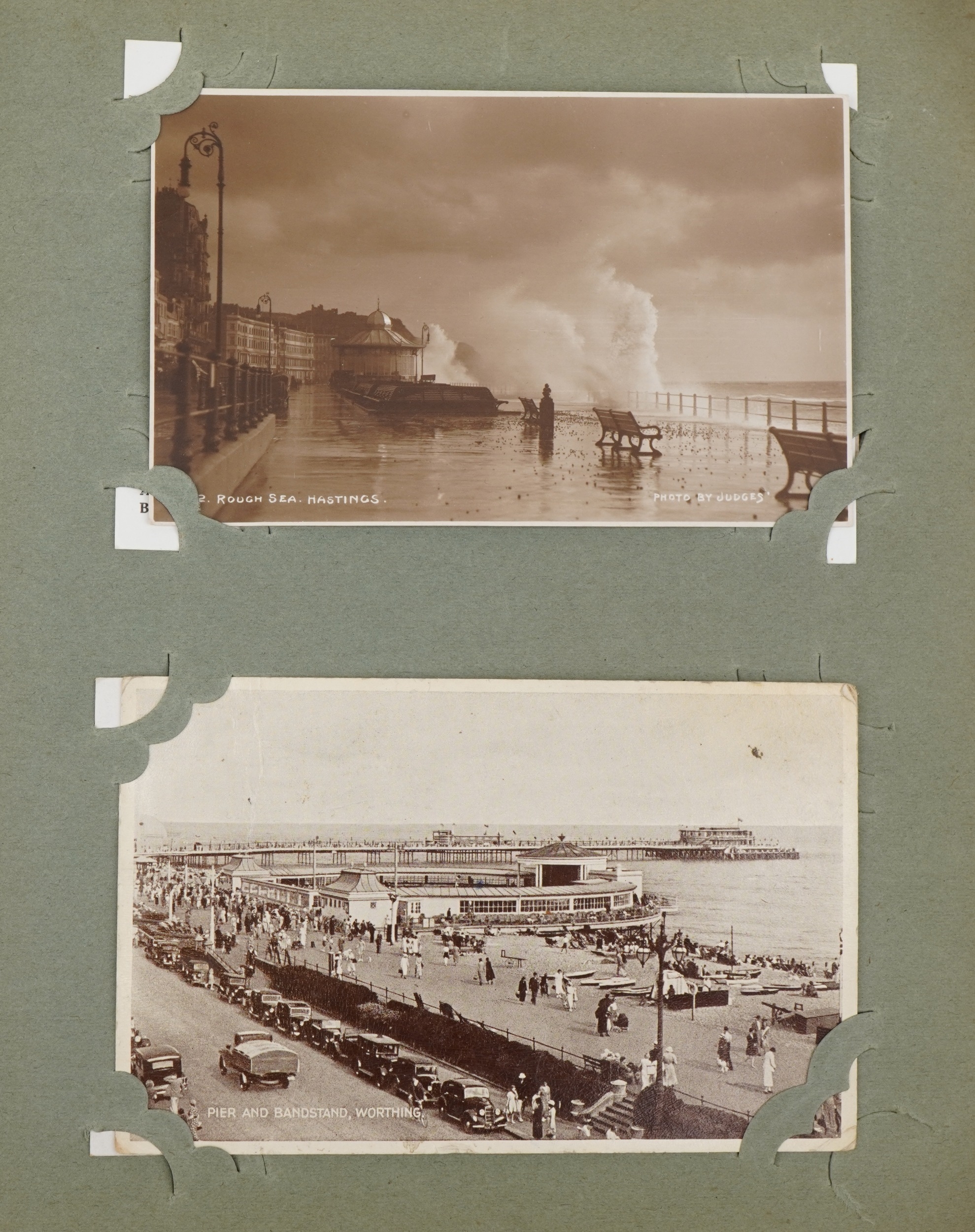 Early 20th century and later postcards arranged in an album, some real photographic, including - Bild 3 aus 9