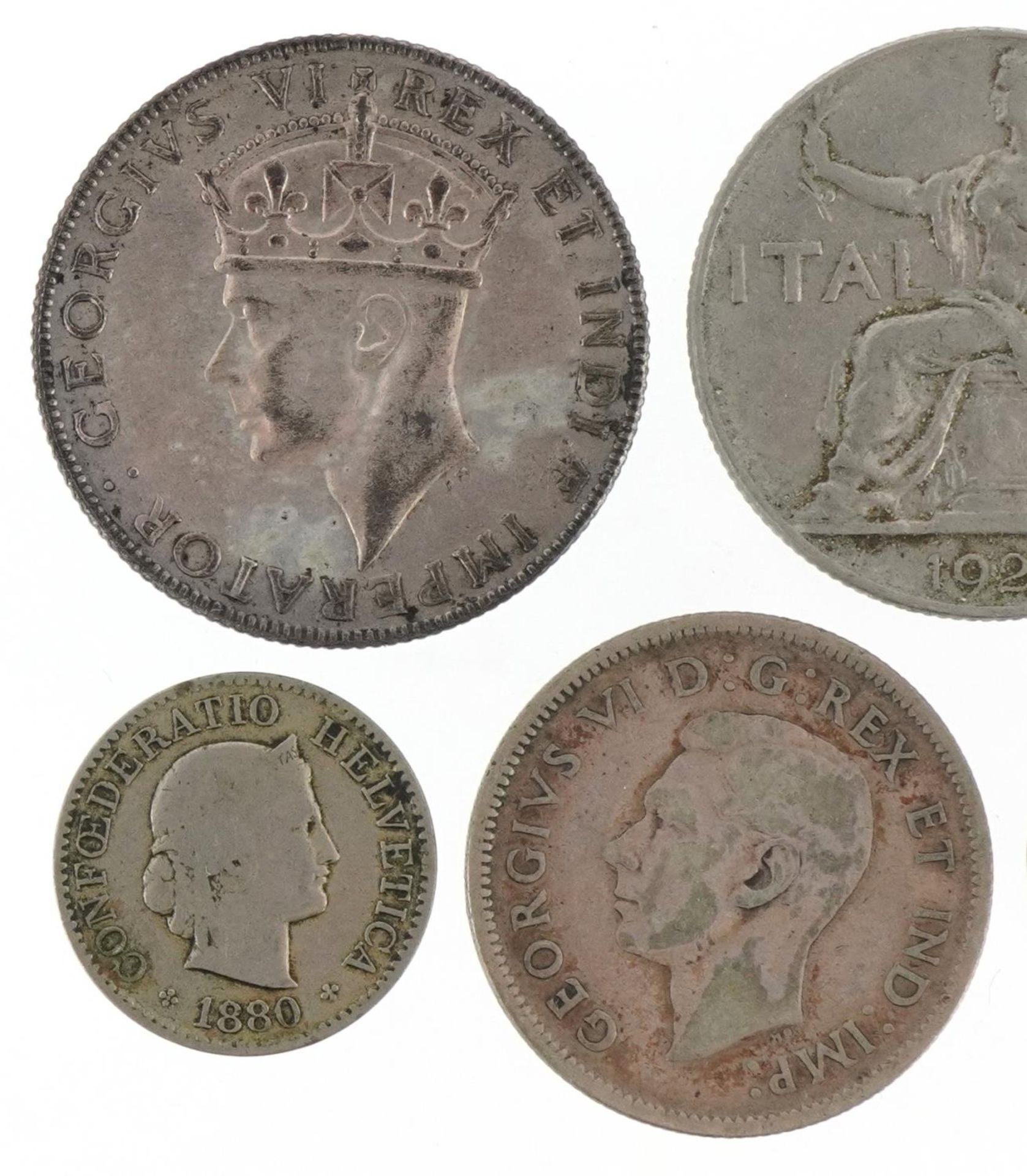 George V East Africa shilling, France, Italy and New Zealand coins - Bild 2 aus 6