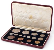 George VI specimen coin set by The Royal Mint housed in a velvet and silk lined fitted case