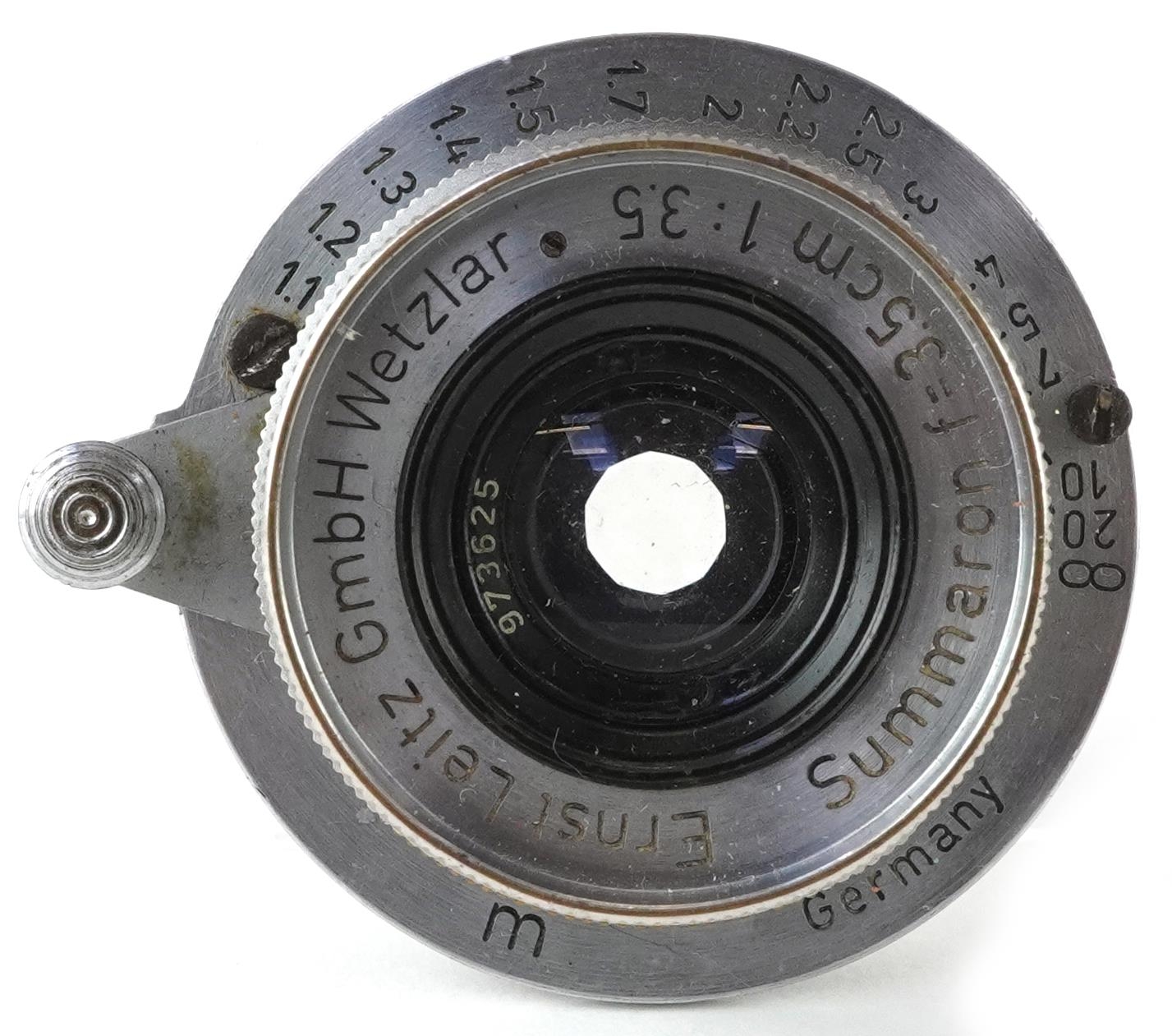 Leica Ernst Leitz Summaron F=3.5cm 1:3.5 camera lens, 5cm in diameter