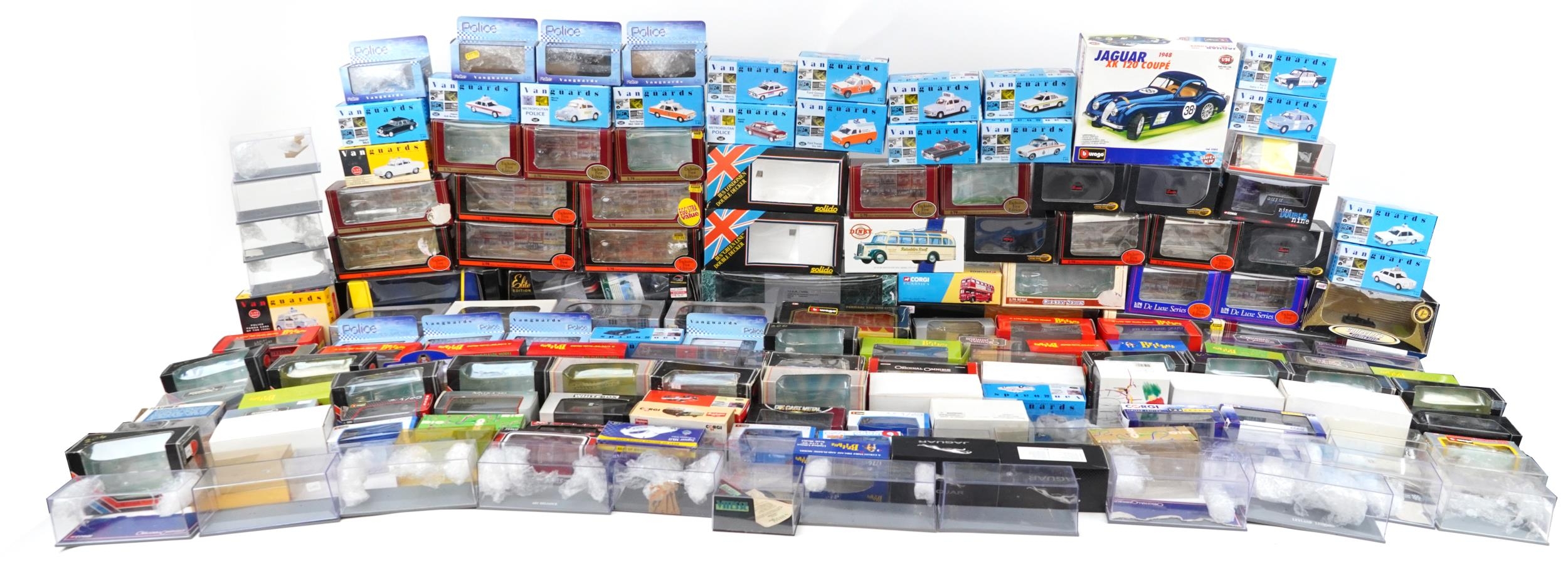 Extensive collection of model collector's vehicle boxes