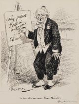 Leonard Raven-Hill - Lloyd George, The Man Who was once Prime Minister, Punch political cartoon,