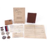 British military World War II medal group awarded to L/BDRG TREVETT including Soldier's Service book