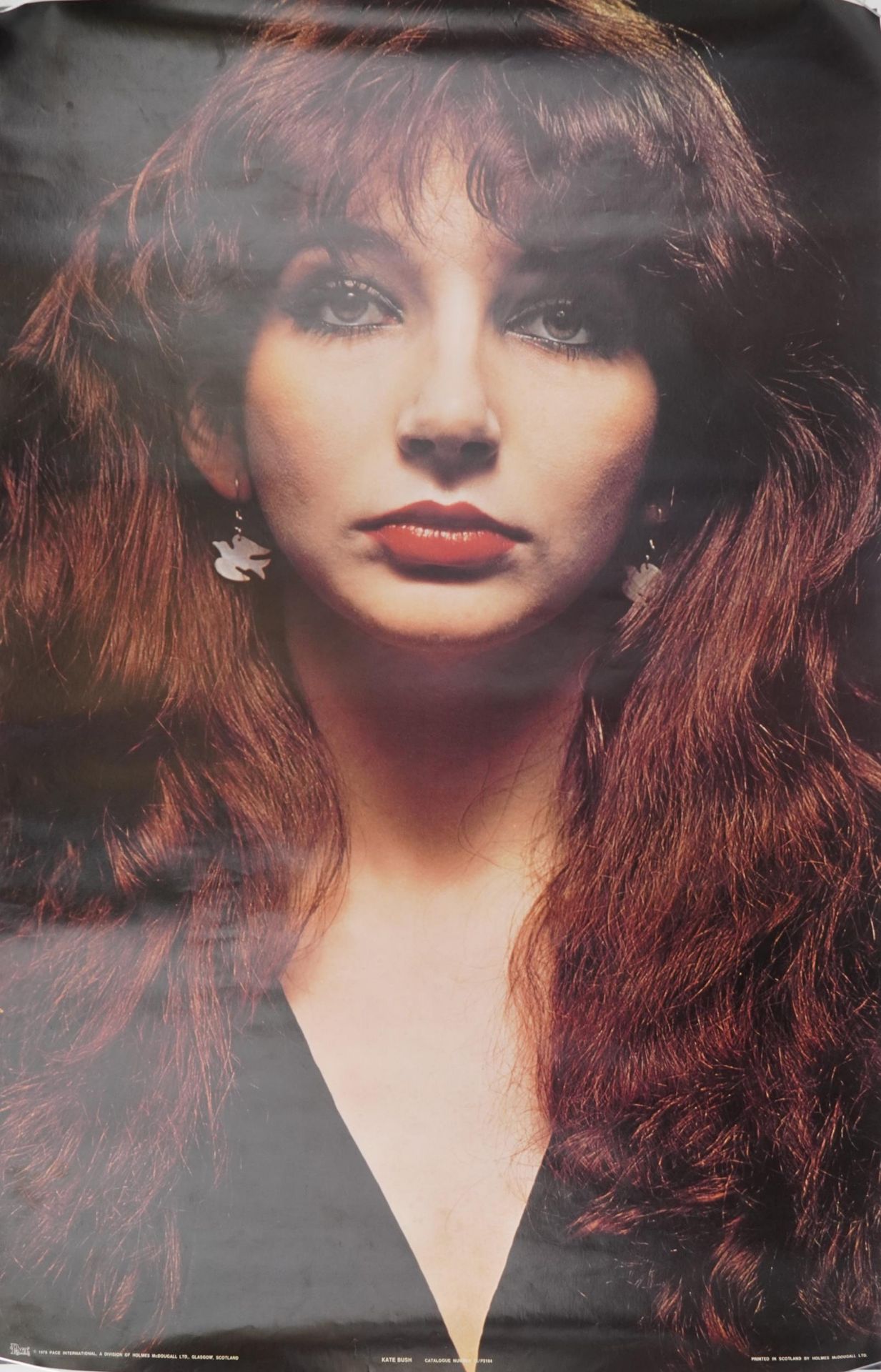 Kate Bush memorabilia comprising three posters, one framed and vintage badges, the largest 95cm x - Image 2 of 14
