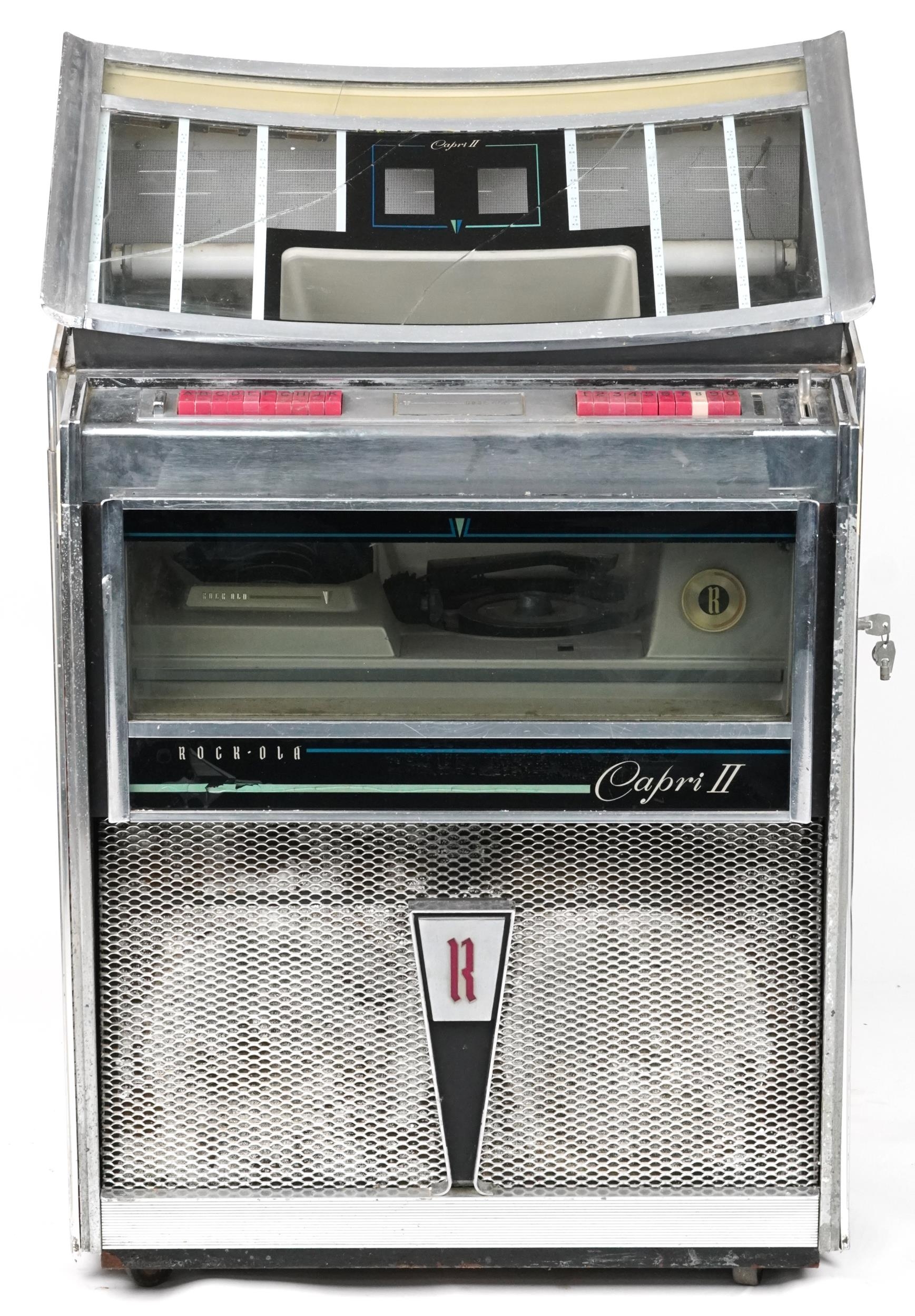 Rock Ola Capri II 1960s/70s 45rpm juke box, model number 414, 127cm H x 80cm W x 60cm D - Image 2 of 10