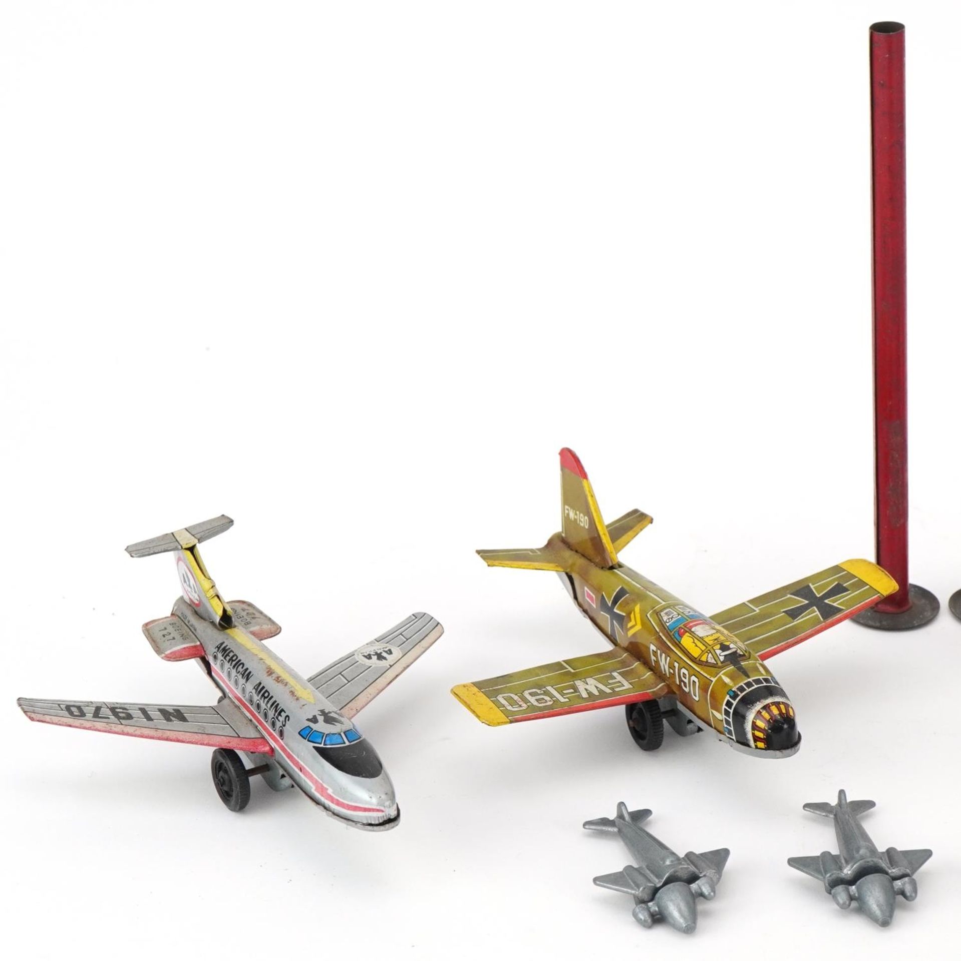 Vintage toys including four Japanese tinplate aeroplanes - Image 2 of 3