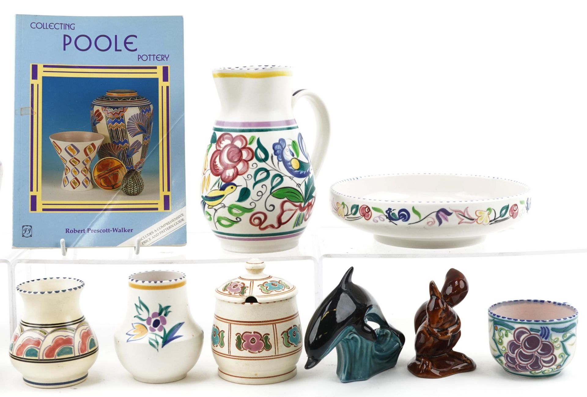 Poole pottery and Honiton collectable china including jug, bowl, preserve jar and cover and a - Image 3 of 4