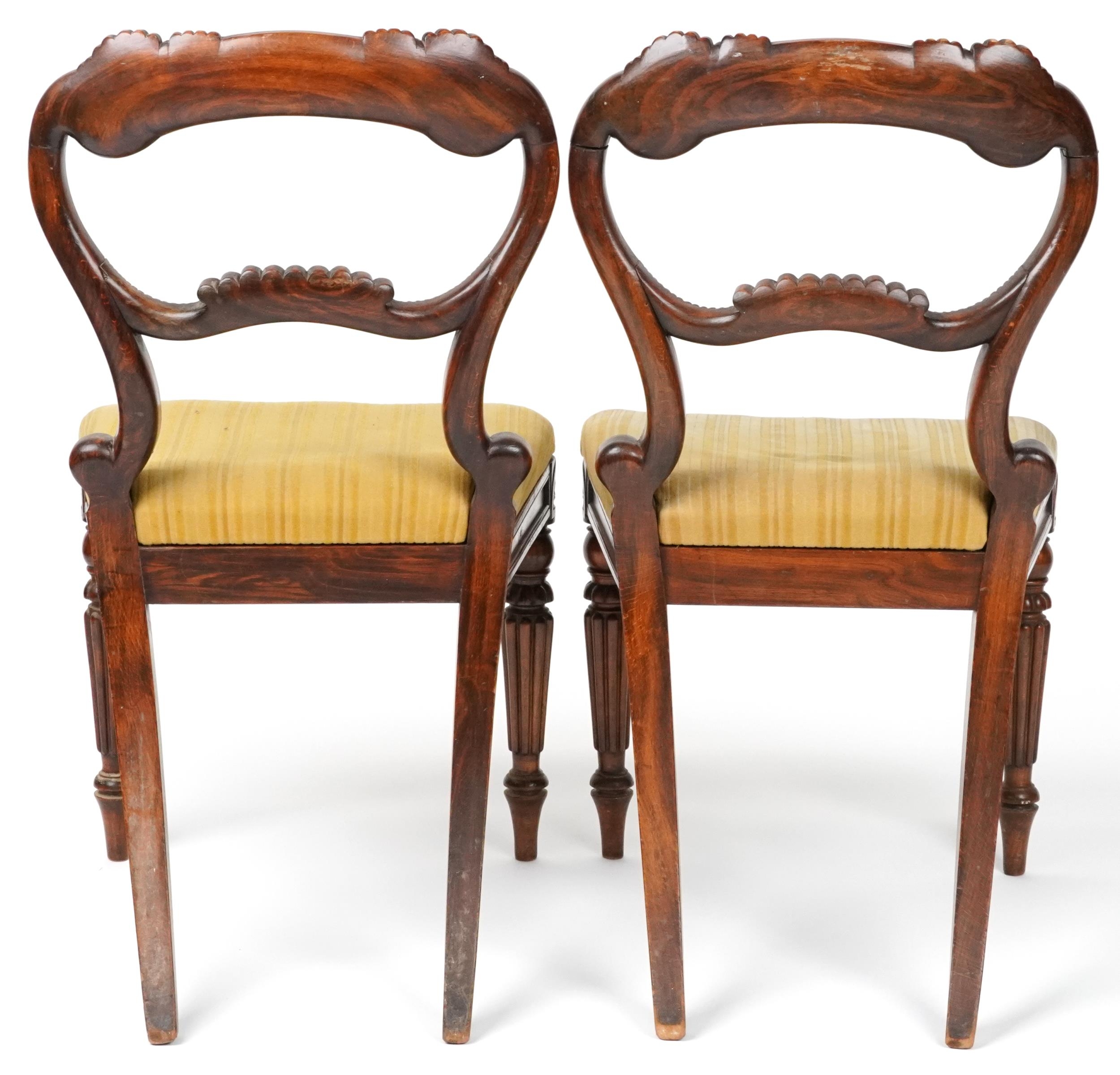 Pair of Victorian carved rosewood occasional chairs with tapestry upholstered cushioned seats on - Image 4 of 4