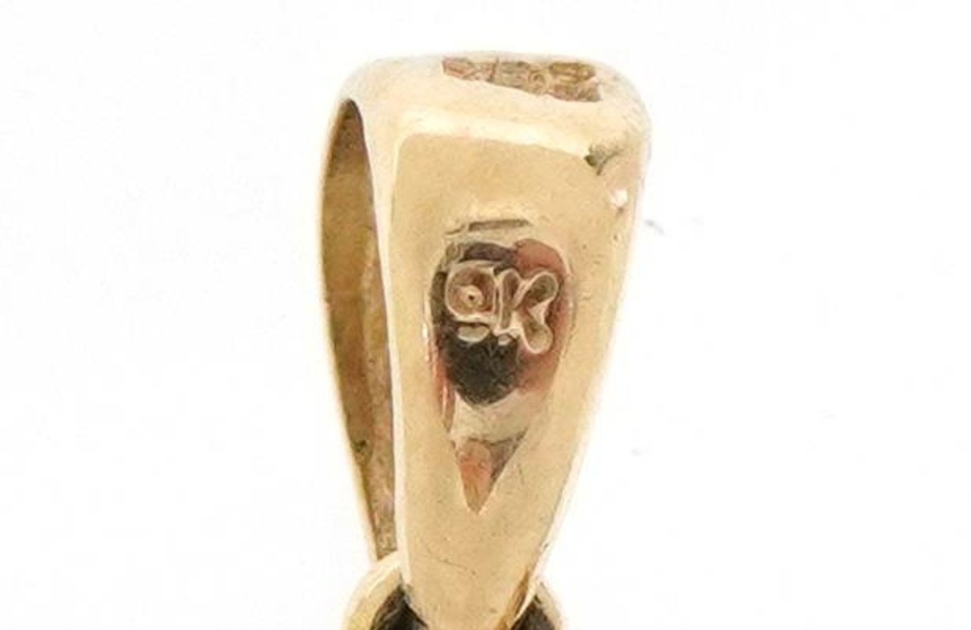 9ct gold amethyst cross pendant, 3cm high, 1.8g - Bild 3 aus 3