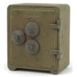 Early 20th century cast metal Midget Bank combination money box