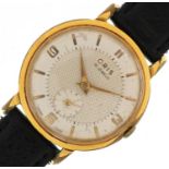 Oris, gentlemen's manual wind wristwatch having subsidiary dial with Arabic numerals, 33mm in