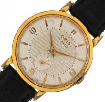 Oris, gentlemen's manual wind wristwatch having subsidiary dial with Arabic numerals, 33mm in