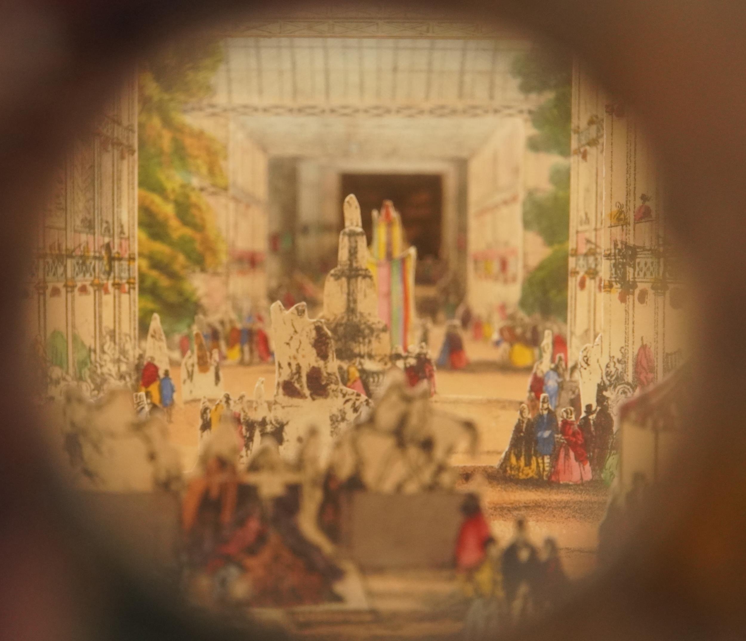 Victorian telescopic diorama of The Great Exhibition 1851, 19cm x 16cm - Bild 3 aus 10