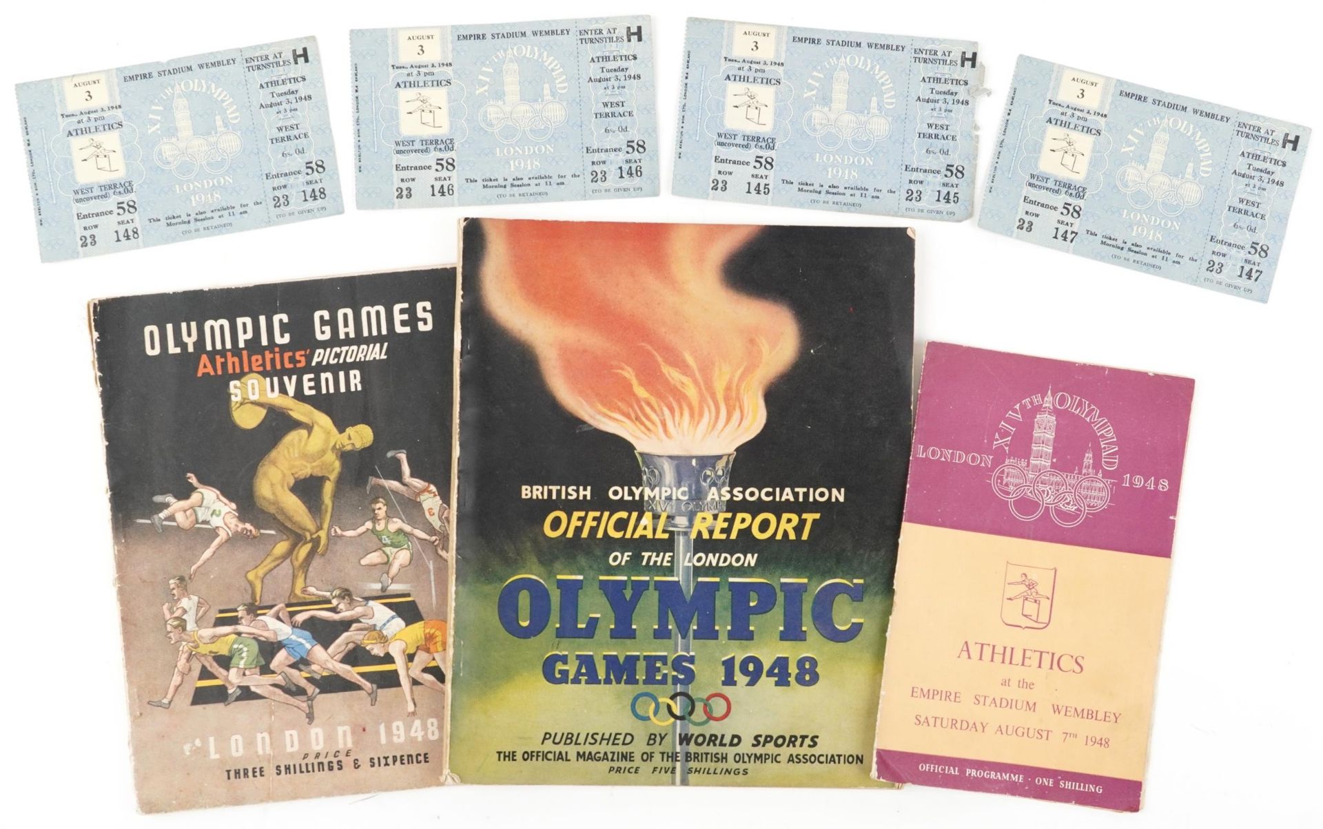 Sporting interest British Olympic Association 1948 games magazine together with Olympic Games