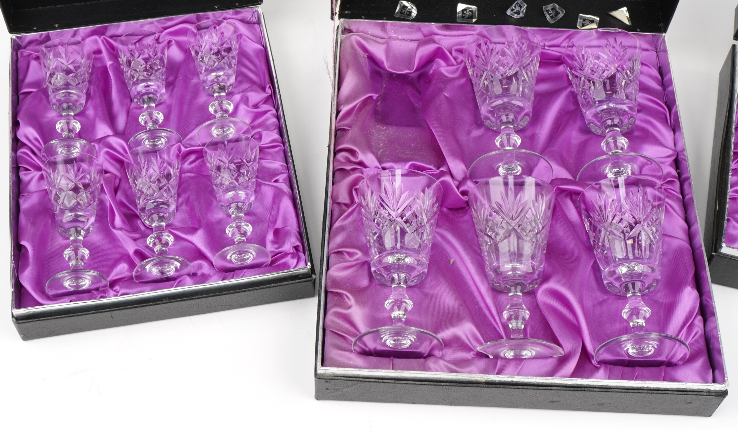 Edinburgh Crystal glassware boxed sets including set of six tumblers and set of six sherry glasses - Bild 2 aus 7