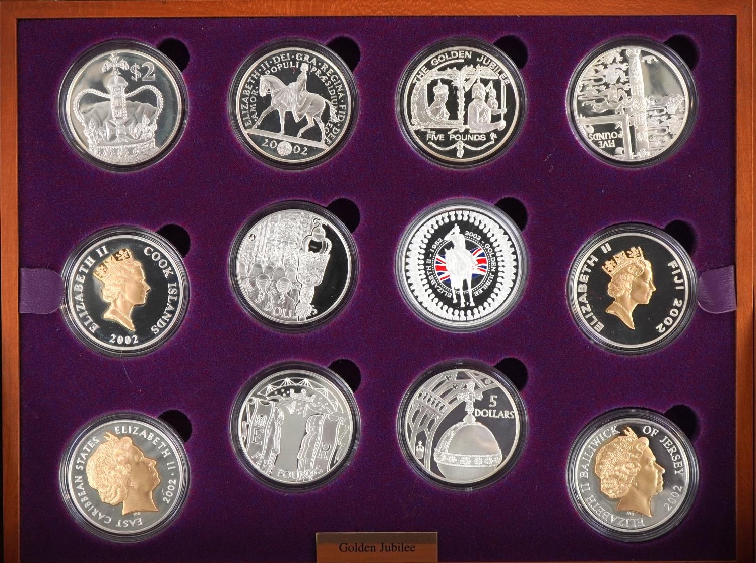 Queen Elizabeth II Golden Jubilee silver proof coin collection comprising twenty four coins housed - Image 6 of 10