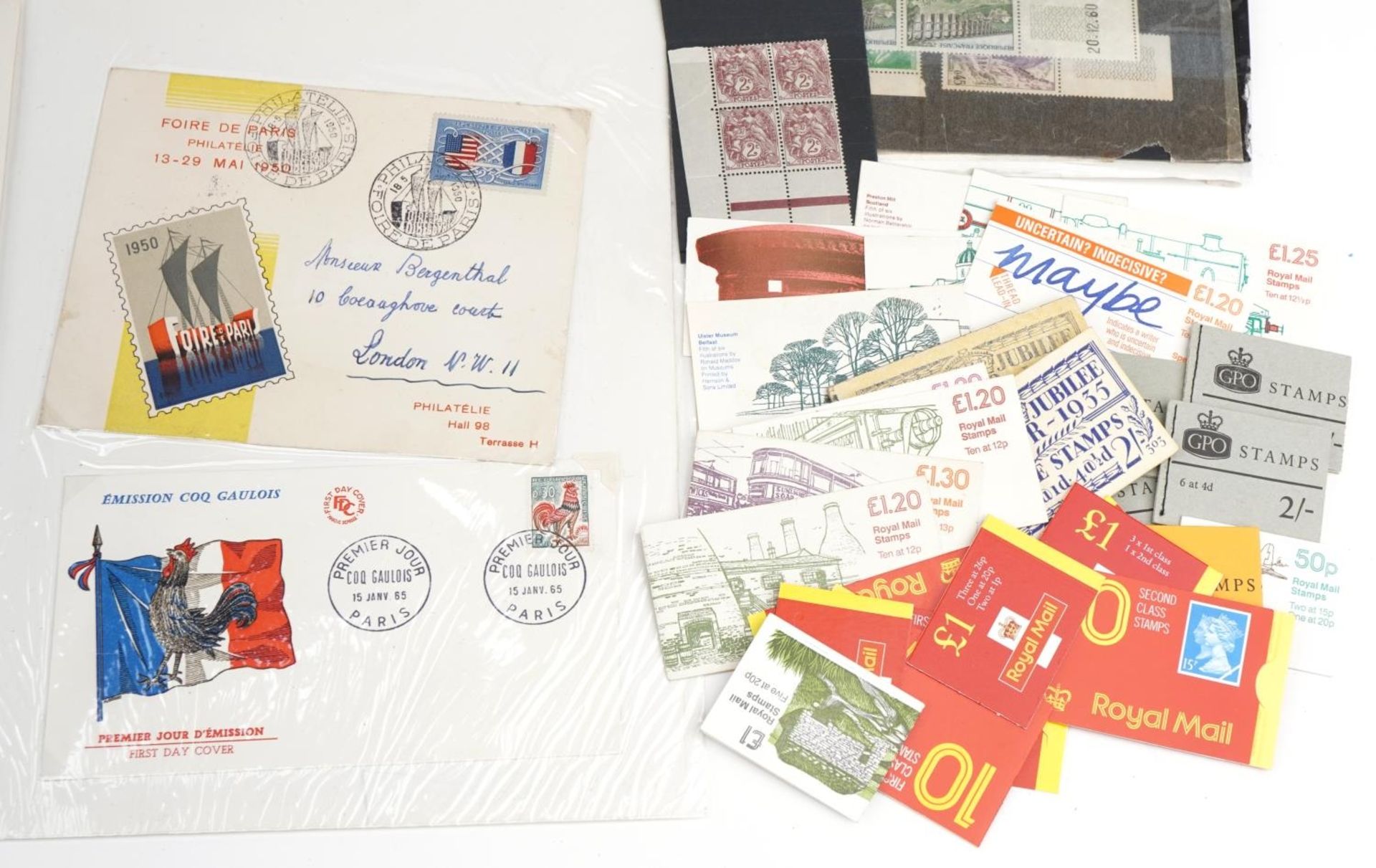 British and world stamps, stamp booklets and first day covers including 1966 Paris Car Exposition, - Bild 6 aus 9
