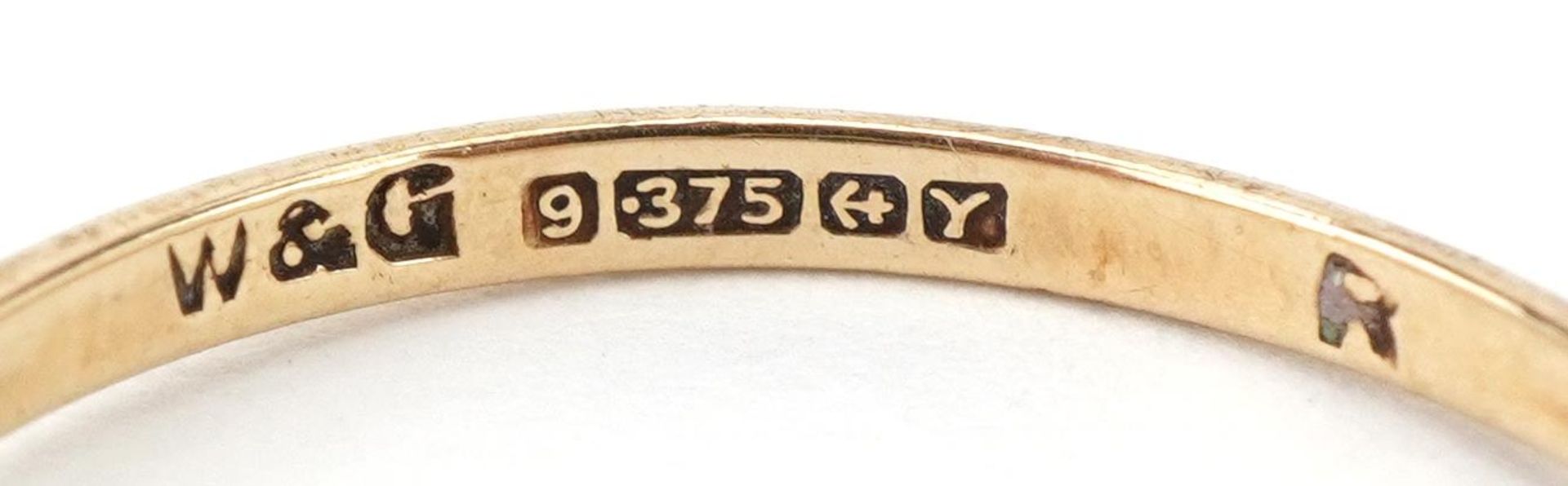 9ct gold Bohemian garnet cluster ring, size N, 1.3g - Bild 4 aus 4