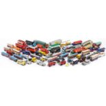 Collection of vintage and later diecast vehicles, predominantly Corgi Tankers