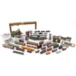 Model railway locomotives, carriages and accessories including OO gauge Mainline LNER Branch Line