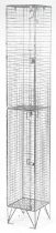 Industrial steel wire cage locker, 198cm H x 31cm W x 31cm D