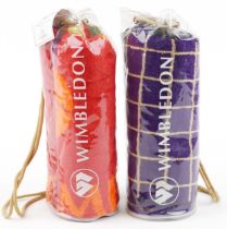 Two sporting interest Wimbledon luxury towels with bags by Christy