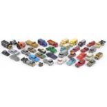 Vintage and later diecast vehicles, predominantly Dinky and Corgi, including Jaguar 157, Leyland
