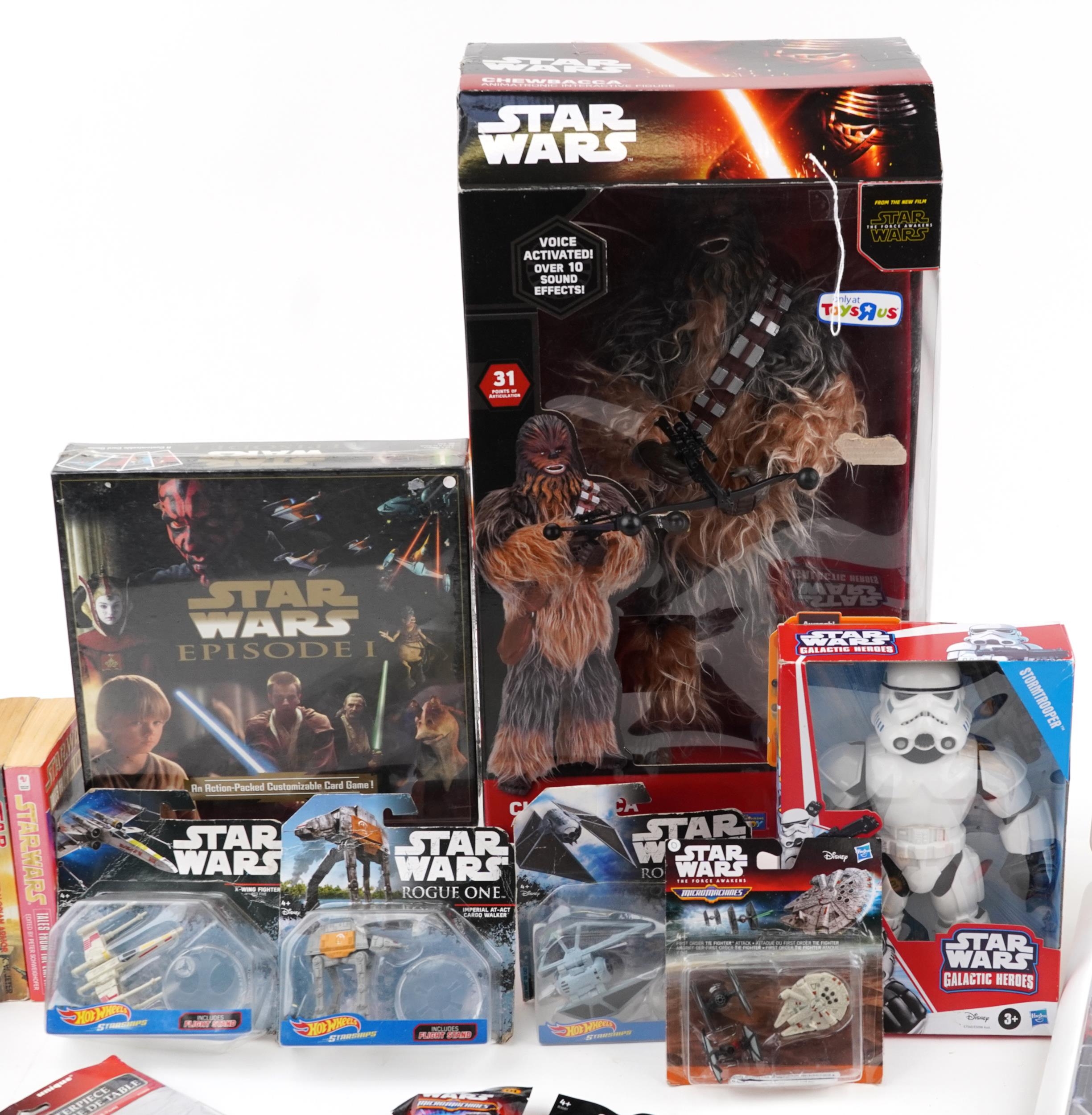 Star Wars collectables including Chewbacca Animatronic interactive figure with box and Rogue One - Image 3 of 5