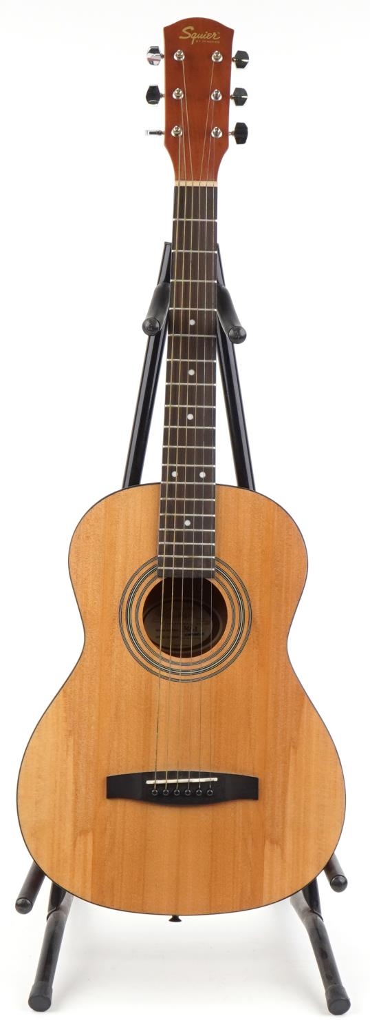 Squier by Fender six string acoustic 20th Anniversary acoustic guitar model MA-1, serial number