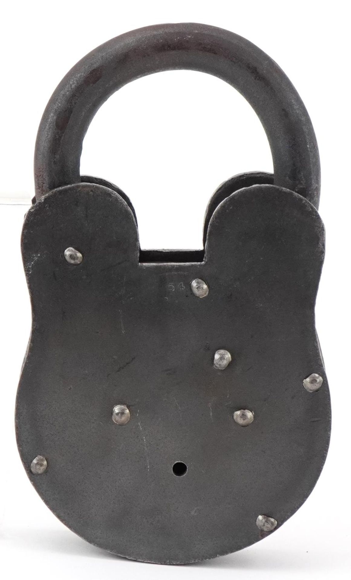 Oversized cast iron padlock with keys, 24cm high - Bild 2 aus 2