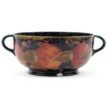 Moorcroft Pomegranate pattern fruit bowl, 28cm in diameter