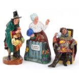 Royal Doulton Thank You HN2732, The Mask Seller HN2103 and The Foaming Quart HN2162, the largest