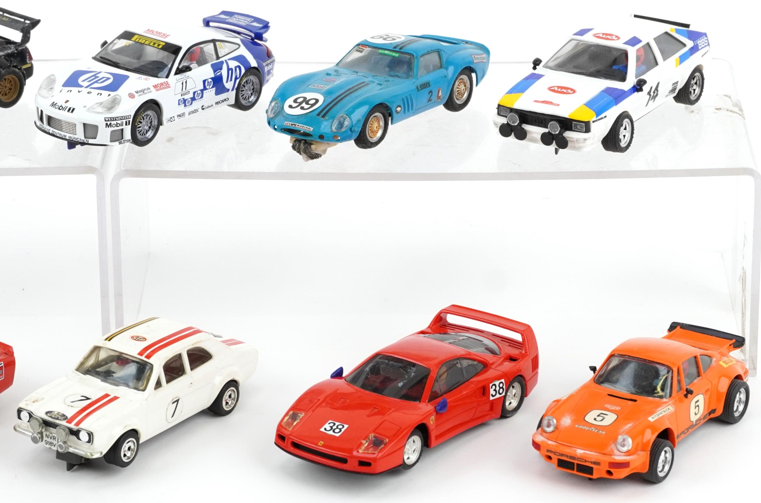 Ten vintage and later slot cars including Scalextric, Carrera Evolution and Hornby - Image 3 of 3