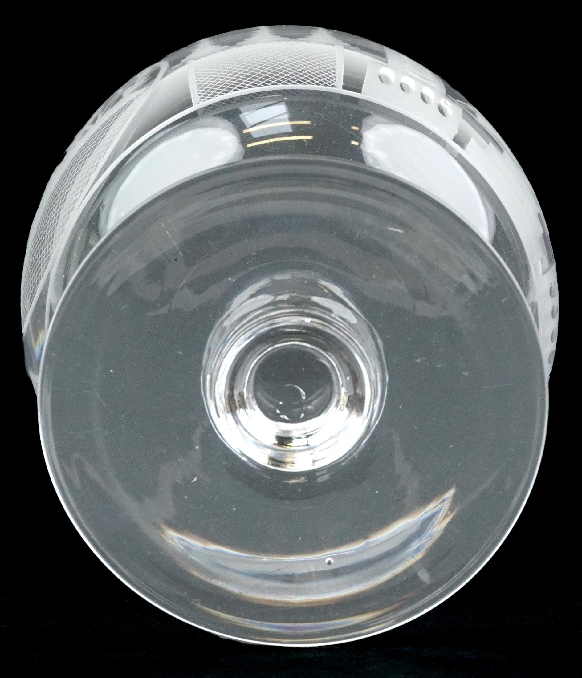 Victorian Masonic glass goblet, 11.5cm high - Image 3 of 3