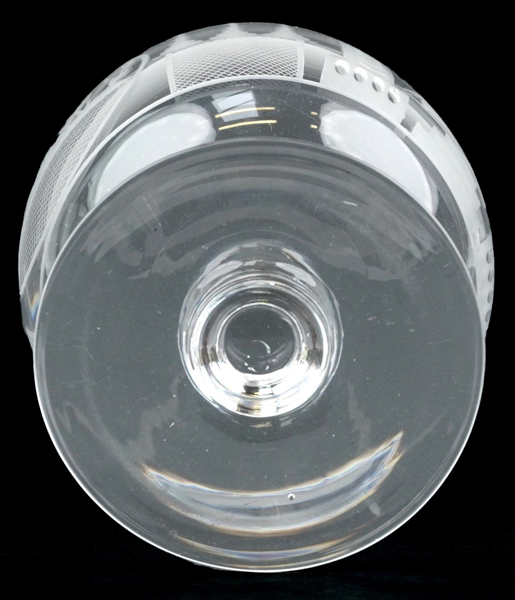 Victorian Masonic glass goblet, 11.5cm high - Bild 3 aus 3