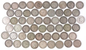 One shilling coins including pre 1947