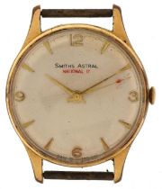 Smiths, gentlemen's Smiths Astral National 17 manual wind wristwatch having silvered dial with