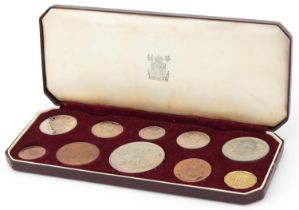 Elizabeth II 1953 specimen coin set by The Royal Mint housed in a fitted case