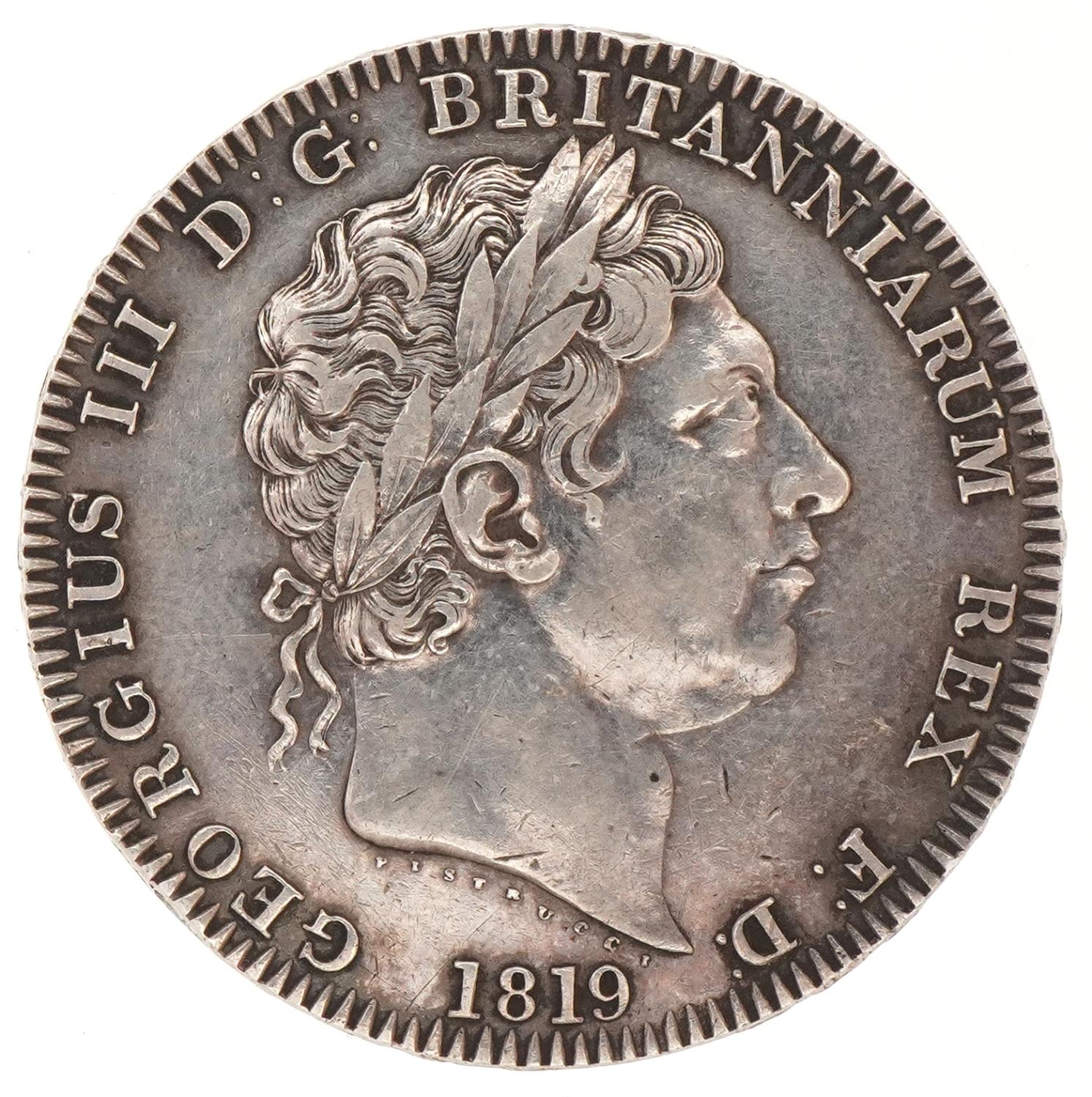 George III silver crown dated 1819