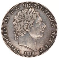 George III silver crown dated 1819