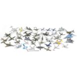 Collection of scratch built model military aircraft, the largest 40cm wide