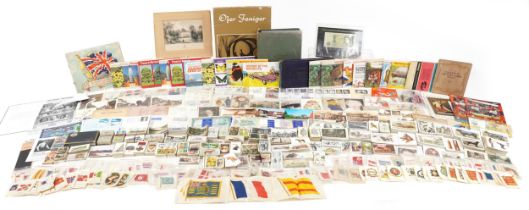 Early 20th century and later ephemera including cigarette cards, some arranged in albums and Ofer