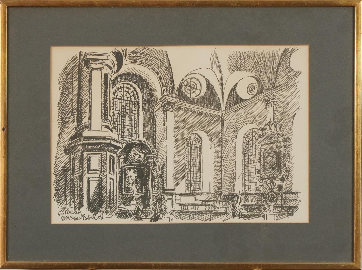 L S Fletcher - Eight prints of London scenes including St Lawrence Jewry, St Ethelburga within - Bild 3 aus 42