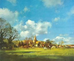 Frank Wootton - Alfriston pencil signed limited edition print 87/200, mounted, framed and glazed